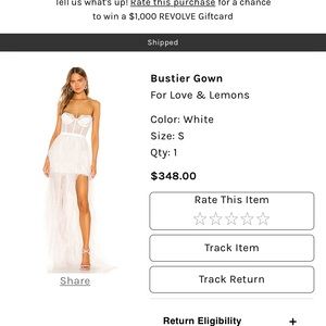 For Love and Lemons Bustier Gown